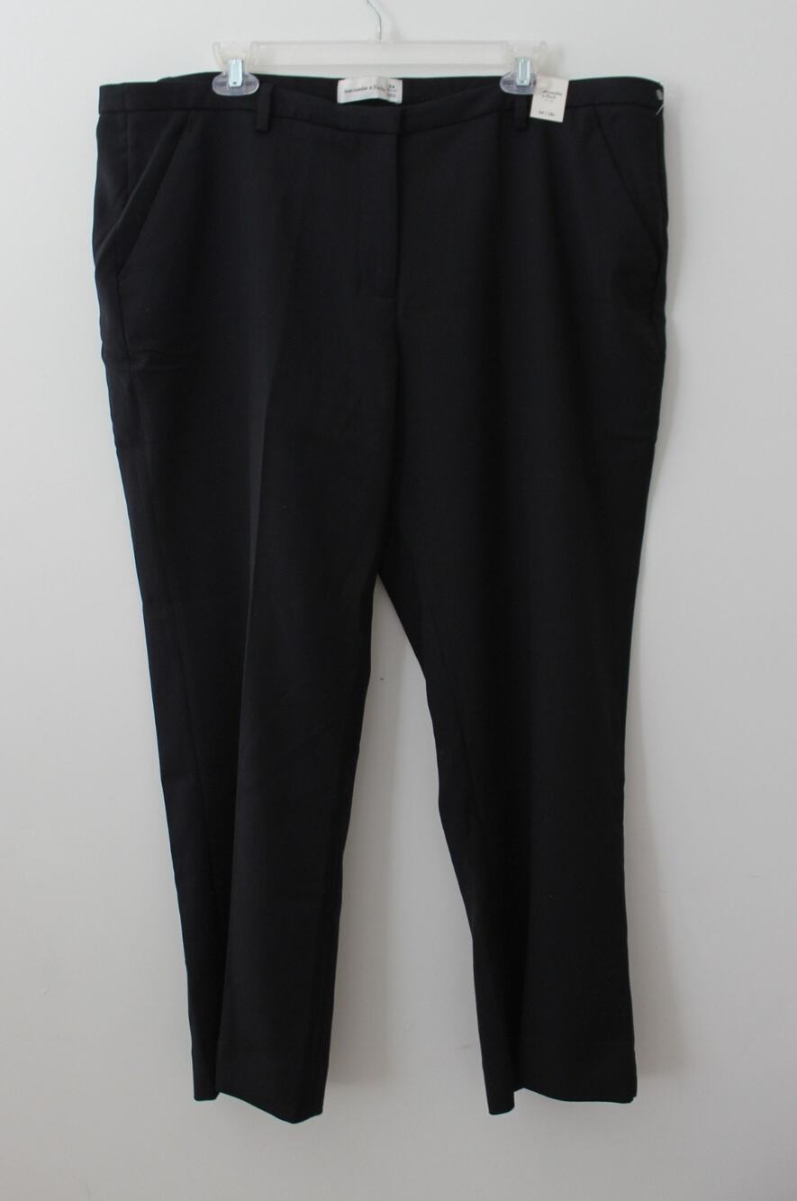 Abercrombie & Fitch Womens Black Pants 34/18R New